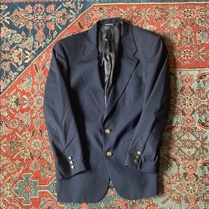 Burberry Navy Blazer with Gold Buttons